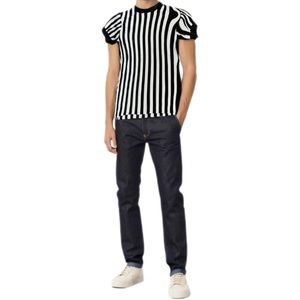 Striped Referee T-Shirt | Short Sleeve | Medium | Black & White